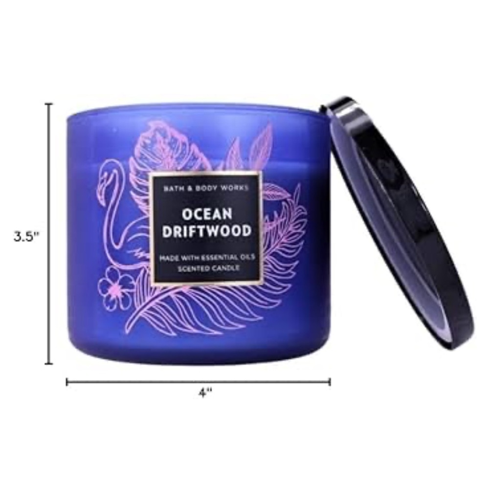 Bath & Body Works• Ocean Driftwood 3 Wick Candle - Picture 2 of 3